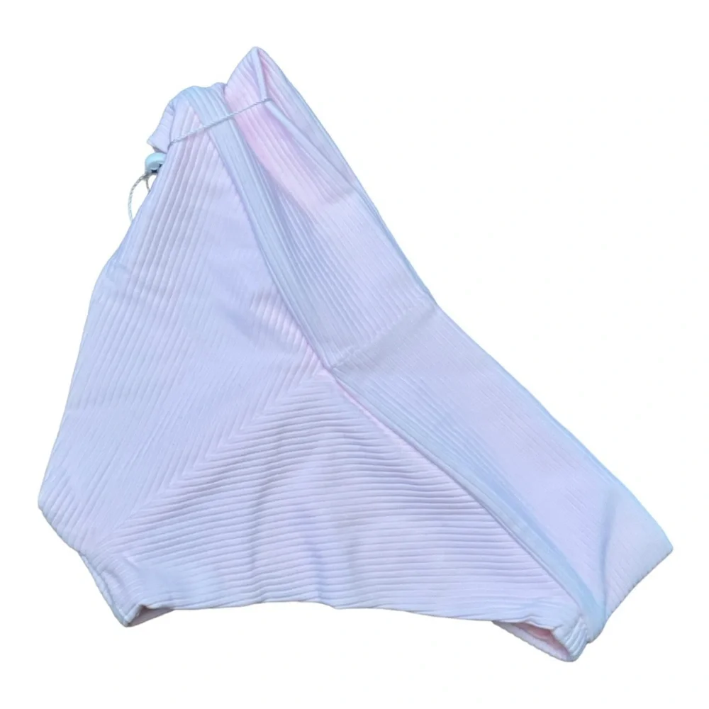 Frankie's Bikinis Gavin Ribbed Love Pink Bikini‎ Bottom nwt